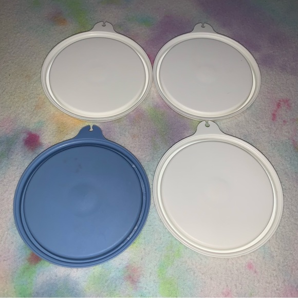 4 Tupperware Round Bowl Lids 733 Replacement Pieces - Picture 3 of 7